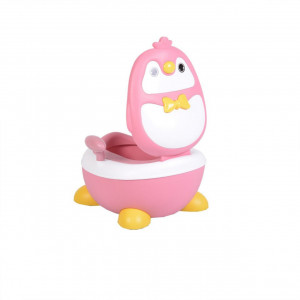 Olita-2-in-1-pentru-copii-NOVOKIDSÂª-Happy-Penguin-Vas-detasabil-Plastic-non-toxic-Model-Pinguin-Roz_3