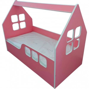 Pat-tip-casuta-pentru-copii-NOVOKIDS-Magic-Pink-House-160x80-CM-Pal-18-mm-Margini-anti-lovire-Protectie-Laterala-cu-montare-universala-Roz_1