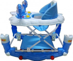 Premergator-cu-sistem-de-balansare-Baby-Care-roti-din-silicon-cu-melodii-Ratusca-Pliabil-Albastru