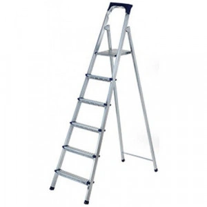 Scara Pliabila Dubla cu Platforma HouseXL™, Plianta, Metalica, Design Special Anti-Alunecare, 5+1 Trepte