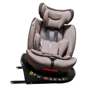 Scaun Auto cu Isofix Baby Care™ BS10P, Cu rotire 360 grade, Omologare R-129 i-Size, 0-36 kg, Tetiera reglabila, Transformabil in scoica auto, Sistem de prindere in centura de siguranta, Husa detasabila, Maron - Img 4