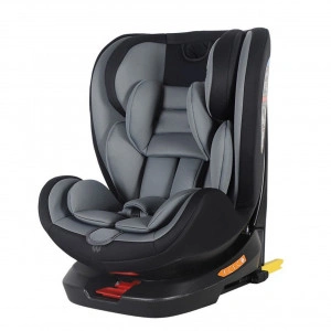 Scaun Auto cu Isofix NOVOKIDS™ Safety Seat 6000, Cu rotire 360 grade, 0-36 kg, Tetiera reglabila pe inaltime, Omologare R-129 i-Size, Transformabil in scoica auto, Centura de siguranta in 5 puncte, Husa detasabila, Gri