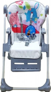 Scaun-de-masa-pentru-copii-si-bebe-Baby-Care-CC-reglabil-in-3-trepte-pliabil-centura-de-siguranta-sezut-comfortabil-masuta-detasabila-pozitie-somn-cosulet-de-depozitare-model-Happy-Friends-Gri_2