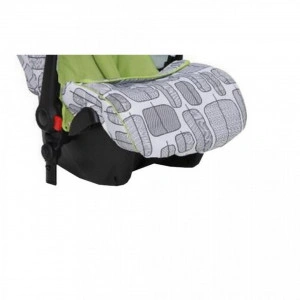 Scoica-auto-pentru-bebelusi-NOVOKIDS-Rachel-PRO-Cos-auto-Husa-picioare-demontabila-Maner-reglabil-Captuseala-comfortabila-Sistem-de-prindere-in-5-puncte-Maximum-13-kilograme-Gri-cu-Verde