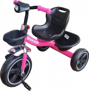 Tricicleta-cu-pedale-NOVOKIDS-Falcon-Trike-Cu-melodii-si-lumini-Max-30-kg-Roti-din-spuma-cauciucata-EVA-Cadru-metalic-Model-motocicleta-Roz