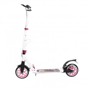 Trotineta-din-aluminiu-cu-frana-pe-disc-NOVOKIDS-Fiore-Plus-maxim-100-kg-Franare-dubla-Suspensie-dubla-Diametru-roata-200-mm-Alb-cu-Roz