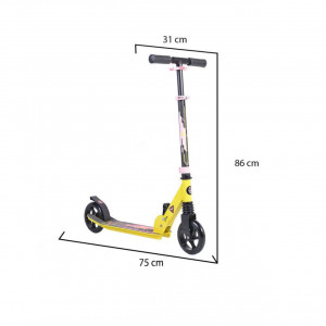 Trotineta-pliabila-NOVOKIDS-Rocket-Challenger-Maxim-100-kg-Inaltime-reglabila-78-86-cm-Suspensie-fata-Diametru-roata-145-mm-Galben-cu-Roz_5