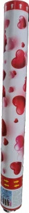 Tun confetii NOVOKIDS™ Party Tube, Lungime 40 cm, Cu aer comprimat, Model inimioare, Rosu cu Alb