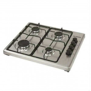 Aragaz cu 4 ochiuri KUMTEL® KO-420, INOX, Gaz, Plita pe Gaz, 4 Arzatoare, Sistem de Siguranta, Aprindere in Buton, Latime 54 Centimetri, Gri INOX