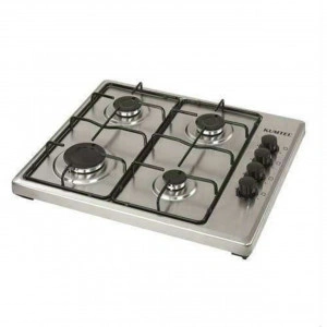 Aragaz cu 4 ochiuri KUMTEL® KO-420, INOX, Gaz, Plita pe Gaz, 4 Arzatoare, Sistem de Siguranta, Aprindere in Buton, Latime 54 Centimetri, Gri INOX