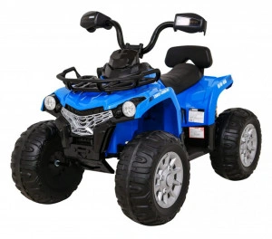 ATV Electric cu acumulator pentru copii NOVOKIDS™ Madness Quad PRO , Cu melodii si lumini, Lungime 100 cm, 3-8 ani , Max 30 kg , Roti EVA, 12V, Albastru