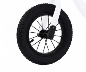 Bicicleta pedagogica fara pedale pentru copii NOVOKIDS™ Splend'Or Balance Bike 120, Cu roti gonflabile din cauciuc de 12" inch, 1-5 ani, Maxim 30 kg, Cadru otel, Roti din spuma cauciucata EVA, Ghidon si sa reglabile pe inaltime, Alb - Img 2