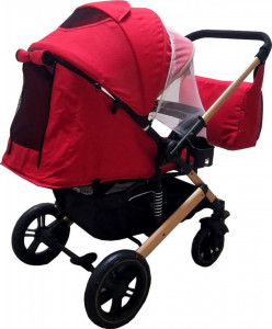 Carucior-nou-nascuti-2-in-1-BABY-CARE-PRO-512-Cu-geanta-bebe-inclusa-Suspensii-Cadru-aluminiu-Gold-Maner-reversibil-Spatar-reglabil-in-5-trepte-Amortizoare-Plasa-insecte-Frana-picior-Pliabil-Rosu_2