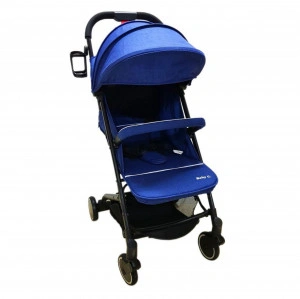 Carucior nou nascuti 2 in 1 BABY CARE™ PRO A8, Transformabil in troller, Spatar reglabil in 3 trepte, Roti cu rulment, Frana picior,Pliabil ,Albastru