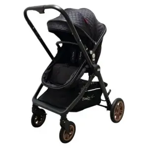 carucior Baby Care X2S in varianta sport negru cu spatar reglabil si bara protectie