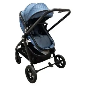 carucior Baby Care X2S in varianta sport albastru cu spatar reglabil si bara protectie
