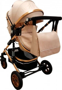 Carucior-nou-nascuti-3-in-1-Baby-Care-PRO-531-Cu-geanta-Bebe-inclusa-Cadru-Aluminiu-Gold-Amortizoare-Roti-din-cauciuc-plin-AVE-Landou-Scoica-auto-Spatar-reglabil-3-trepte-Plasa-insecte-Crem_2