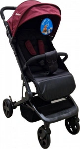 Carucior-sport-ultracompact-pentru-copii-BABY-CARE-PRO-S010-Transformabil-in-troller-Spatar-reglabil-in-3-trepte-Pozitie-somn-Rosu-Bordeaux