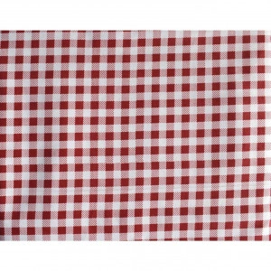 Fata de masa SAH alb si rosu CASA GINO , bumbac 100%, 125X140, masa 4 persoane