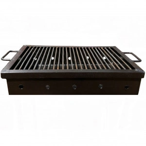 Gratar traditional pentru pescari din fier, realizat manual, 30 X 20 CM,Negru