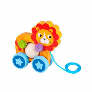 Jucarie-educativa-de-tras-din-lemn-masiv-NOVOKIDS-My-first-Tiny-Lion-Cu-roti-Motricitate-Cu-sfoara-de-tractare-Materiale-Eco-Galben