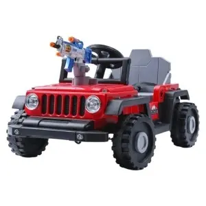 novokids transformx masina electrica copii 24v rosu cu roti eva si accesorii interactive