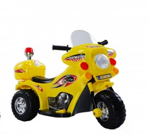 Motocicleta Electrica cu Acumulator Pentru Copii NOVOKIDS™ Motor Sport, Cu Melodii si Lumini, Trotineta Electrica, 3 Roti, MERS CU SPATELE, Galben