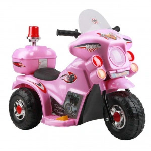 Motocicleta Electrica cu Acumulator Pentru Copii NOVOKIDS™ Motor Sport, Cu Melodii si Lumini, Trotineta Electrica, 3 Roti, MERS CU SPATELE, Roz