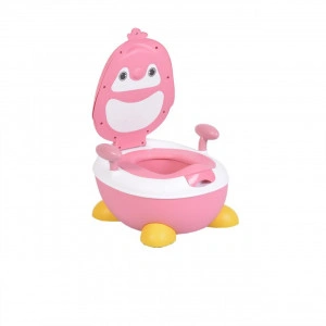 Olita-2-in-1-pentru-copii-NOVOKIDSÂª-Happy-Penguin-Vas-detasabil-Plastic-non-toxic-Model-Pinguin-Roz_2
