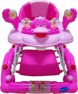 Premergator-cu-sistem-de-balansare-Baby-Care-H914-roti-din-silicon-cu-melodii-Ratusca-Pliabil-ROZ_3