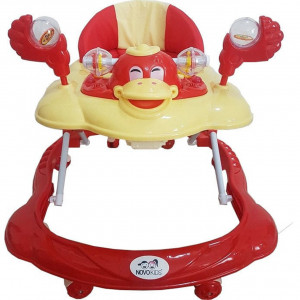 Premergator-Reglabil-in-3-Trepte-NOVOKIDS-Happy-Duck-Ratusca-Pliabil-8-Roti-Cu-Melodii-Rosu_1