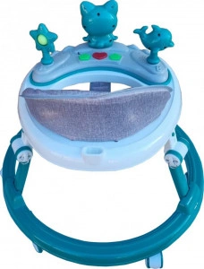 Premergator-reglabil-in-6-trepte-de-inaltime-NOVOKIDS-Happy-Kitty-Cu-melodii-Pliabil-Max-20-kg-Roti-silentioase-Model-Pisicuta-Verde-Turquoise_1