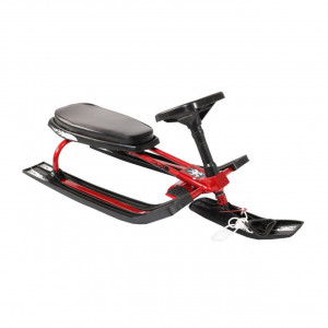 Saniuta-pentru-copii-tip-bob-NOVOKIDS-Snow-Rider-maxim-50-kg-cadru-metalic-scaun-moale-dimensiuni-80X60X40-cm-amortizor-fata-cu-cordelina-de-tras-Rosu