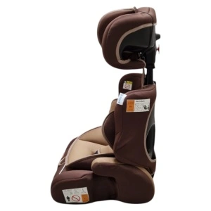 Scaun Auto 2 in 1 pentru copii Baby Care™ HC01, Transformabil in inaltator auto, 9-36 kg, Omologare R129 i-Size, Spatar detasabil, Sistem de prindere in centura de siguranta, Husa detasabila, Maron - Img 3