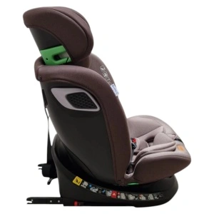 Scaun Auto cu Isofix Baby Care™ BS10P, Cu rotire 360 grade, Omologare R-129 i-Size, 0-36 kg, Tetiera reglabila, Transformabil in scoica auto, Sistem de prindere in centura de siguranta, Husa detasabila, Maron - Img 5