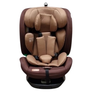 Scaun Auto cu Isofix Baby Care™ HD18, Cu rotire 360 grade, Omologare R-129 i-Size, 0-36 kg, Tetiera reglabila, Transformabil in scoica auto, Sistem de prindere in centura de siguranta, Husa detasabila, Maro Bej - Img 1