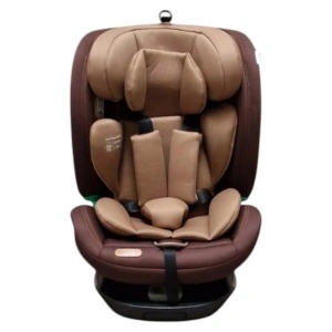Scaun Auto cu Isofix Baby Care™ HD18, Cu rotire 360 grade, Omologare R-129 i-Size, 0-36 kg, Tetiera reglabila, Transformabil in scoica auto, Sistem de prindere in centura de siguranta, Husa detasabila, Maro Bej