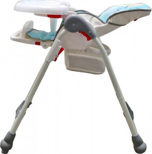 Scaun-de-masa-pentru-copii-si-bebe-Baby-Care-CC-reglabil-in-3-trepte-Pliabil-Centura-de-siguranta-Sezut-comfortabil-Masuta-detasabila-Pozitie-somn-Cosulet-de-depozitare-Model-Animalute-Albastru