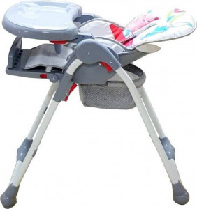 Scaun-de-masa-pentru-copii-si-bebe-Baby-Care-CC-reglabil-in-3-trepte-pliabil-centura-de-siguranta-sezut-comfortabil-masuta-detasabila-pozitie-somn-cosulet-de-depozitare-model-Happy-Friends-Gri_3