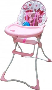 Scaun-de-masa-pentru-copii-si-bebe-Baby-Care-CH-pliabil-centura-de-siguranta-sezut-comfortabil-masuta-detasabila-model-Cangur-Roz