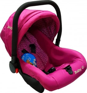 Scoica auto pentru bebelusi Baby Care™ PRO , cos auto, maner reglabil, captuseala comfortabila, sistem de prindere, Omologare R-129 i-Size, maximum 13 kilograme, Fucsia