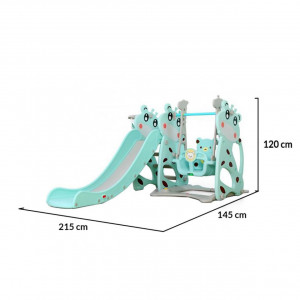 Tobogan-3-in-1-Pentru-Copii-NOVOKIDS-Giraffe-Playground-Cu-Leagan-Pentru-Interior-si-Exterior-187-centimetri-panta-alunecare-Max-40-Kg-Cos-de-baschet-inclus-Albastru_1