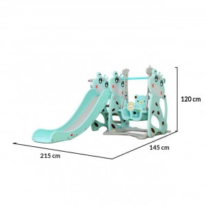 Tobogan-3-in-1-Pentru-Copii-NOVOKIDS-Giraffe-Playground-Cu-Leagan-Pentru-Interior-si-Exterior-187-centimetri-panta-alunecare-Max-40-Kg-Cos-de-baschet-inclus-Albastru_1