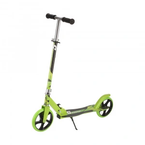Trotineta copii si adolescenti NOVOKIDS™ Storm EVO PRO, Maxim 100 kg, Functie Super Brake, Maner reglabil pe inaltime, Diametru roata 200 mm, Verde