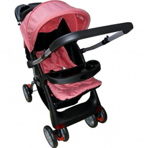 Carucior-nou-nascuti-2-in-1-BABY-CARE-PRO-C18-Maner-reversibil-Spatar-reglabil-in-3-trepte-Amortizoare-Frana-picior-Pliabil-ROZ_2
