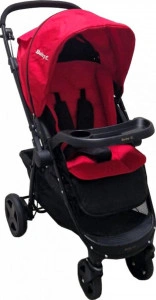Carucior-nou-nascuti-2-in-1-BABY-CARE-PRO-SK10-Maner-reversibil-Spatar-reglabil-in-3-trepte-Frana-picior-Pliabil-Rosu_2