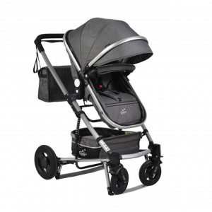 Carucior-nou-nascuti-2-in-1-NOVOKIDS-GIGI-PRO-Cu-geanta-bebe-inclusa-Roti-din-cauciuc-plin-AVE-Cadru-aluminiu-Silver-Maner-reversibil-Spatar-reglabil-in-3-trepte-Amortizoare-Frana-picior-Pliabil-Gri_1