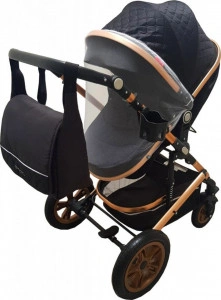 Carucior-nou-nascuti-3-in-1-Baby-Care-PRO-530-Cu-geanta-bebe-Cadru-Aluminiu-Gold-Amortizoare-Roti-din-cauciuc-plin-AVE-Landou-Scoica-auto-Spatar-reglabil-3-trepte-Plasa-insecte-Negru_2