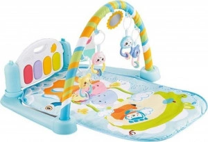 Centru de Activitati Bebelusi NOVOKIDS™ Baby Piano Gym Mat , saltea activitati copii, cu telecomanda, melodii si proiectie tavan, jucarie muzicala detasabila, Multicolor