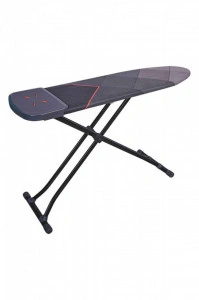 Masa de calcat Premium Harbinger® Alfboard, Pentru fier si statie de calcat, Suprafata de calcare 43X150 cm, Inaltime ajustabila 60-90 cm, Monobloc, Bumbac 100%, Multicolor